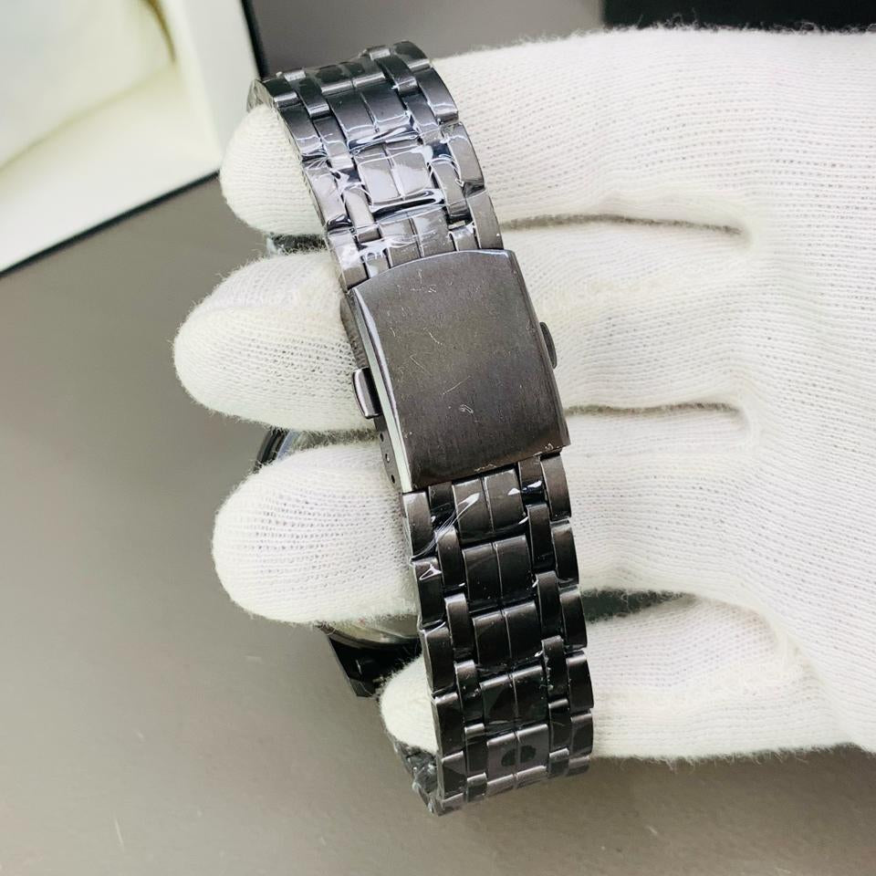 Black Stainless Steel Magnetic Ball Watch Modern Minimalist Design, Durable Build