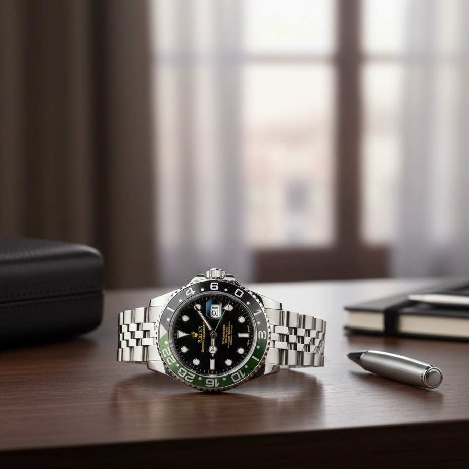 Rolex Luxury Inspired Green & Black Quartz Watch