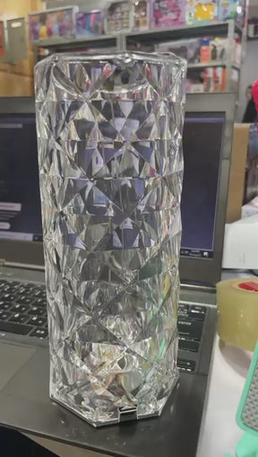 16-Color Diamond Rose Crystal Touch Lamp